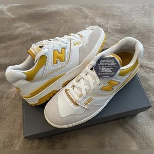 Brand New & DS 2021 Size 10.5 - New Balance 550 Sea Salt Varsity Gold - BB550LA1